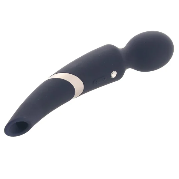 Sugar Pop Aurora Silicone Pressure Wave Clitoral Stimulator & Wand Style Vibrator - Blue