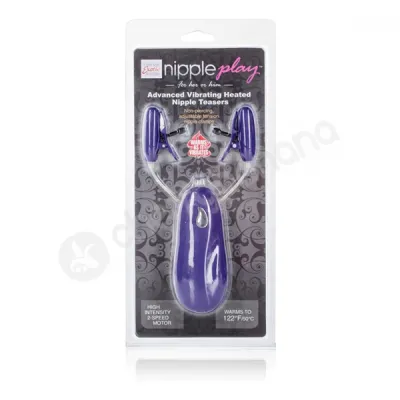 Nipple Play Purple Advanced Vibrating Heated Nipple Teasers