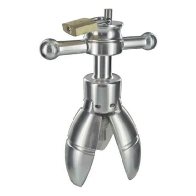 Trillium Steel Locking Anal Plug Silver