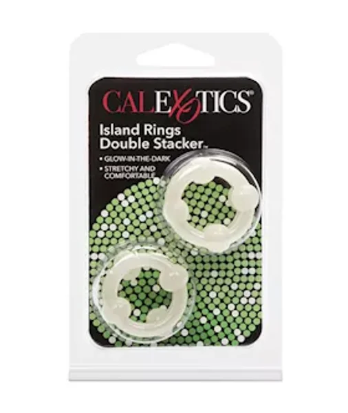 Island Rings Double Stackers Glow In The Dark - White — image 6 of 8