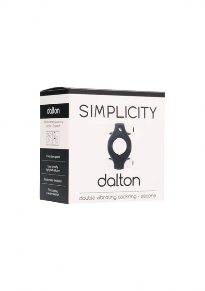 Dalton Double Vibrating Cockring - Black — image 5 of 5