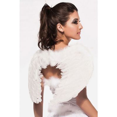 Feather Angel Wings White One Size