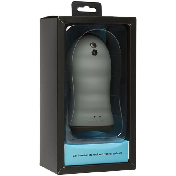 Optimale Silicone Auto-heating Stroker Rechargebale Vibrating Black/slate