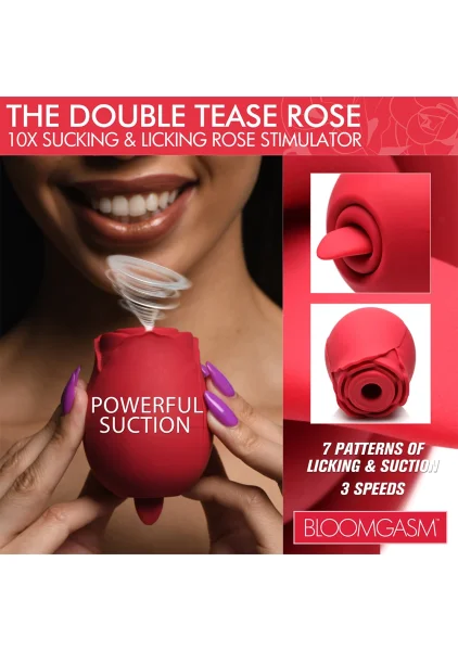 The Double Tease Rose - Sucking and Licking Rose Stimulator — image 5 of 7