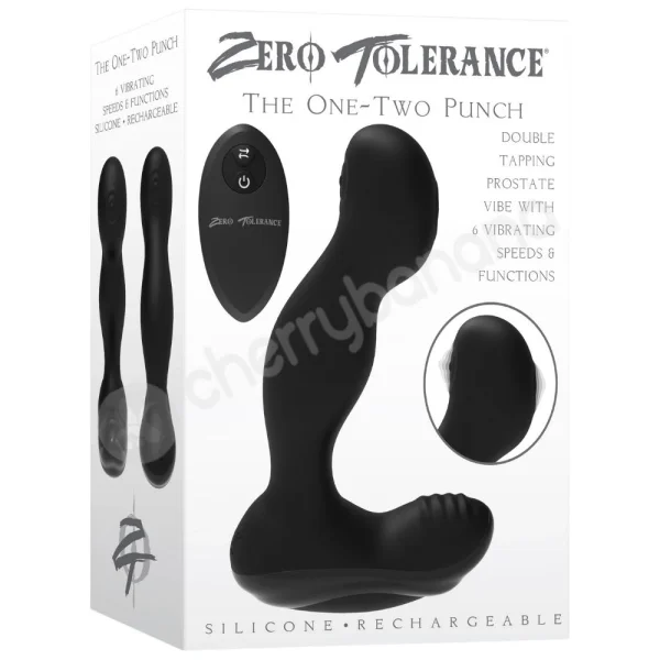 Zero Tolerance The One-two Punch Black Double Tapping Prostate Vibe