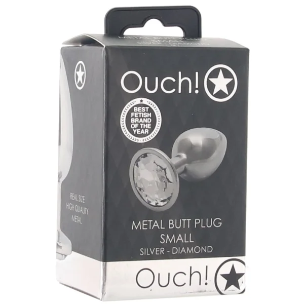 Ouch! Round Gem Silver Plug