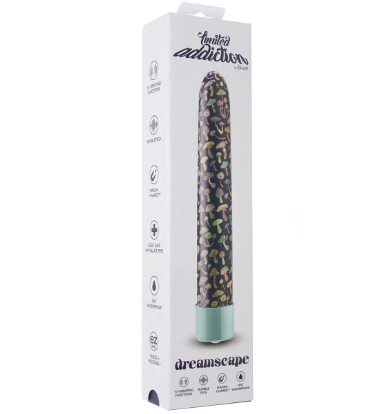 Limited Addiction Dreamscape Rechargeable Waterproof Slimline Vibrator By Blush - Blue