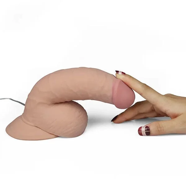 Lovetoy The Ultra Soft Dude 7.5 Inch Vibrating Chubby Dildo