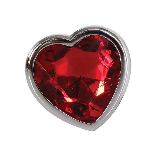 Adam & Eve Large Red Heart Gem Anal Plug