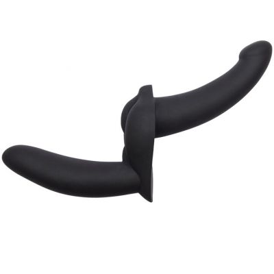 Bondara Lady Lumps Black Silicone Double Strapless Strap On