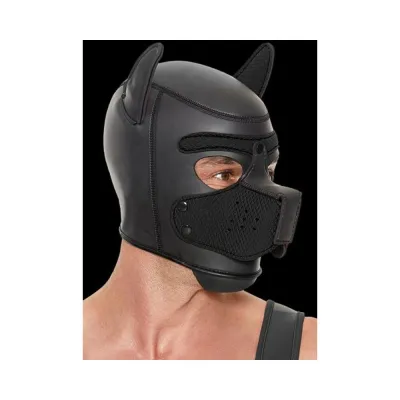 Puppy Play Neoprene Puppy Hood Black