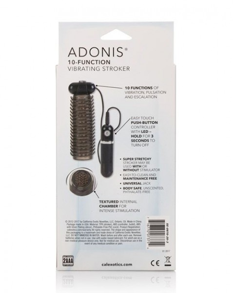 10-function Adonis Vibrating Stroker - Smoke