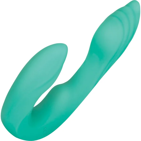 Gender X Strapless Seashell Rechargeable Silicone Strapless Strap-On Vibrator - Aqua
