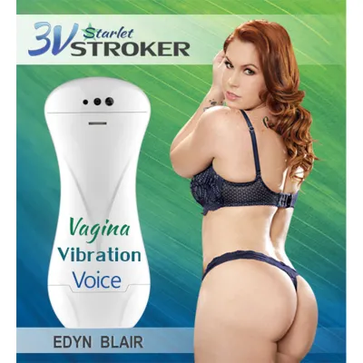 3v Talking and Vibrating Starlet Stroker Edyn Blair