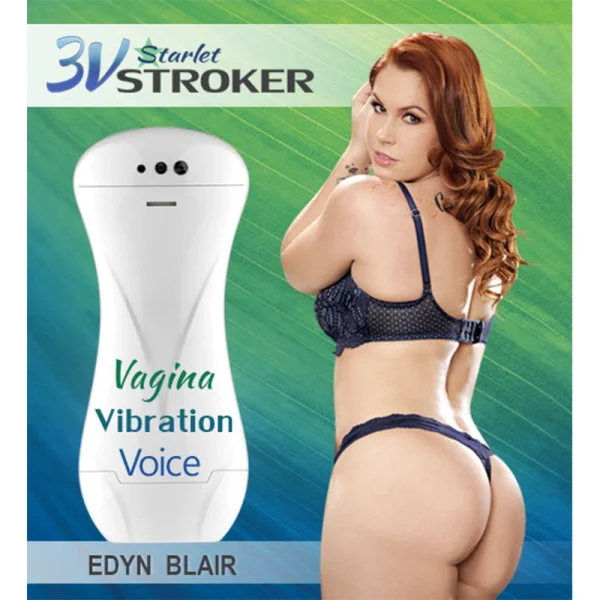 3v Talking and Vibrating Starlet Stroker - Edyn Blair