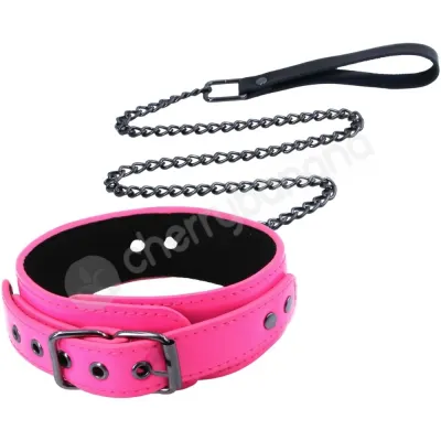 Electra Play Things Neon Pink Adjustable Collar Leash