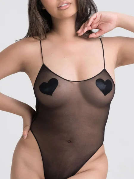 Lovehoney Crotchless Sheer Spaghetti Strap Teddy