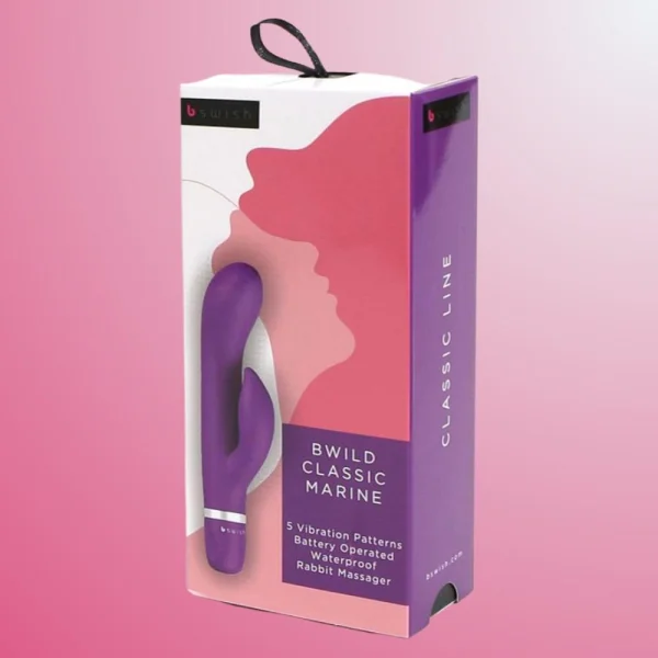 B Swish Bwild Classic Marine Rabbit Vibrator - Purple