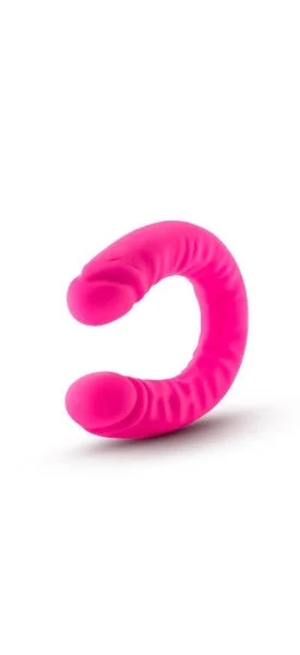 Blush Ruse Hot Pink 18 inch Silicone Slim Double Dong
