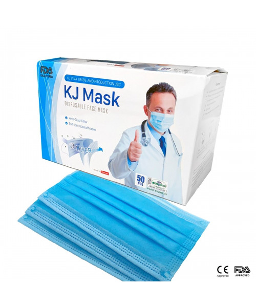 KJ Mask 3 Layer - 1 box (50pcs)