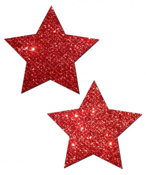 Rockstar Red Glitter Pasties O/S — image 3 of 4