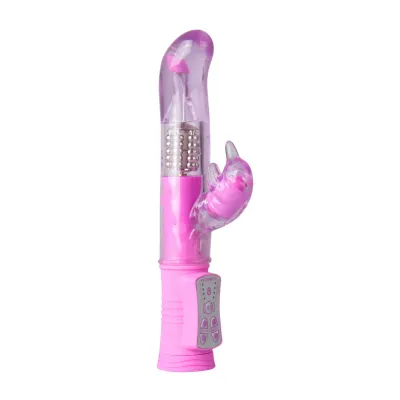 BRIE dolphin vibrator rotating dual motors Pink