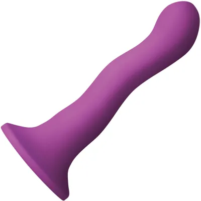 Colours 6 Wave Silicone Suction Cup Dildo Purple