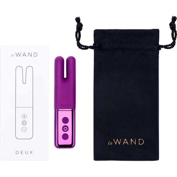 Le Wand Chrome Deux Dual-Motor Vibrator - Dark Cherry