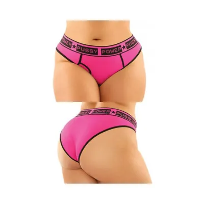 Vibes Pussy Power Buddy Pack 2 Pc Micro Boyfriend Brief Lace Thong Qs Black pink