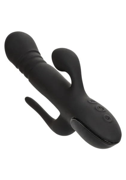 III Triple Euphoria Silicone Triple Stimulation Thrusting Vibrator With Clitoral Suction By CalExotics