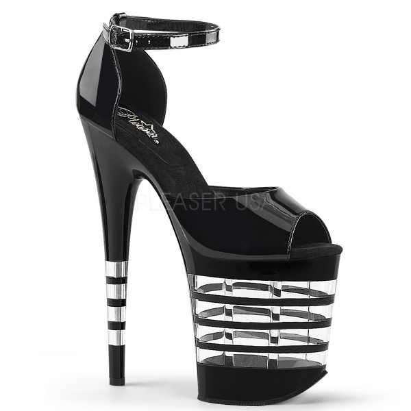 8 inches Heel, 4 inches Lined PF Ankle Strap Close Back Sandal — image 5 of 8