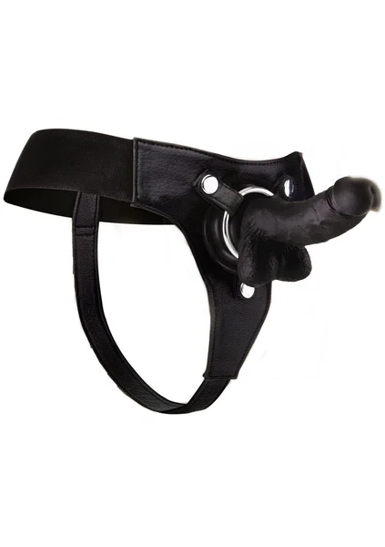 Realistic 7 Inch Strap-on Black — image 6 of 7