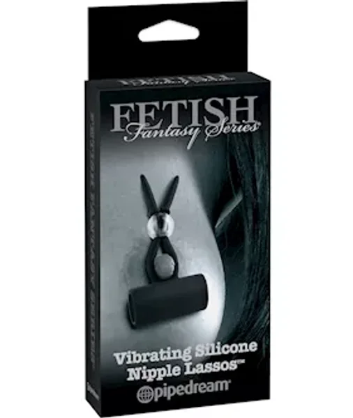 Fetish Fantasy Limited Edition Vibrating Silicone Nipple Lassos - Black — image 6 of 8