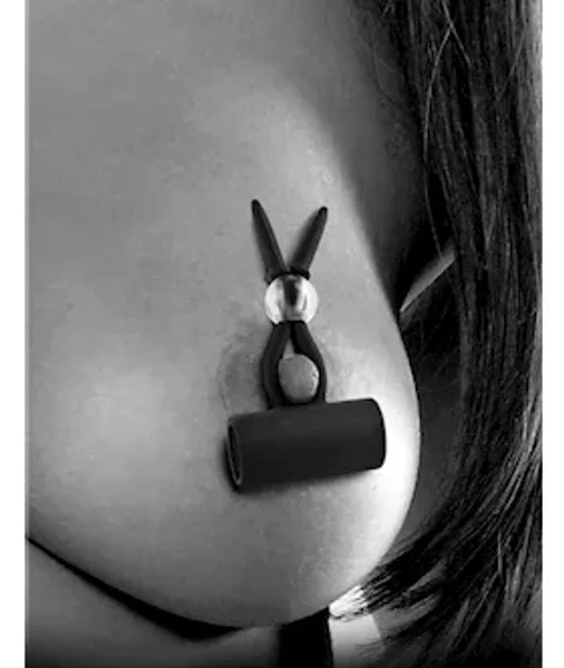 Fetish Fantasy Limited Edition Vibrating Silicone Nipple Lassos - Black — image 8 of 8