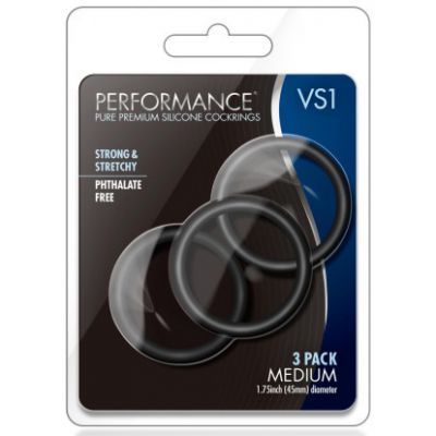 VS1 Silicone Cock Rings x3