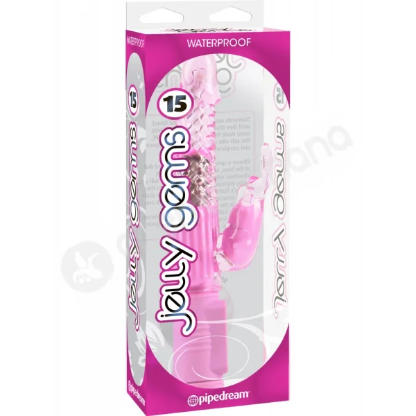Jelly Gems No 15 Pink Rabbit Vibrator