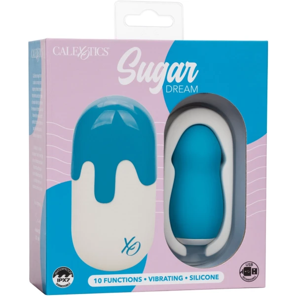 Sugar Dream Rechargeable Waterproof Silicone Clitoral Vibrator By CalExotics - Blue