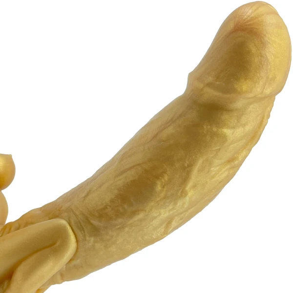 The Futanari 9.5" Silicone Fantasy G-Spot Dildo By Uberrime - Goldfinger