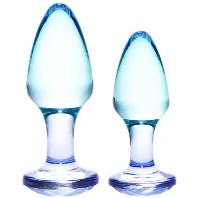 Bondara Precious Gem Blue Acrylic Butt Plug 3 7 or 4 3 Inch
