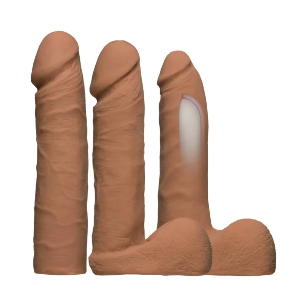 Vac-u-lock - Vibrating Dual Density Ultraskyn Set W/wireless Remote Caramel — image 5 of 13
