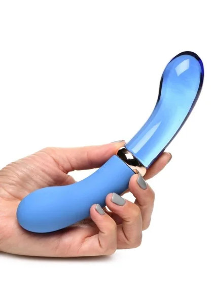 Prisms Bleu Dual Ended Silicone and Glass G-Vibe
