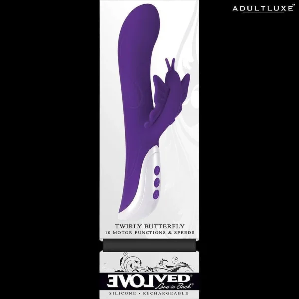 Twirly Butterfly Purple Rabbit Vibrator