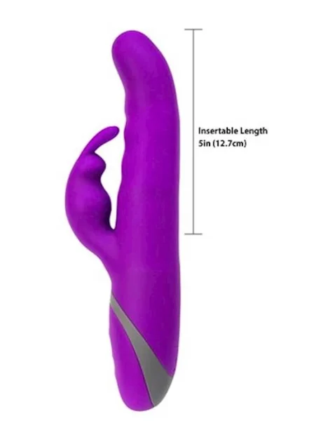 The Cha-cha Rabbit Vibrator - Purple - 9.2 Inch