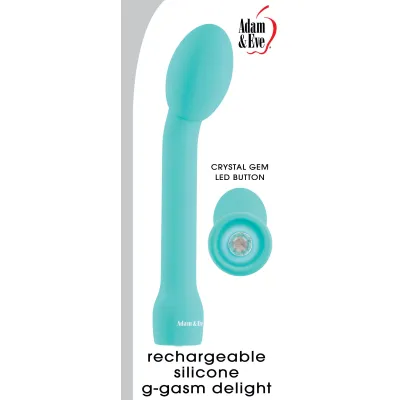 Adam and Eve Rechargeable Silicone G Gasm Delight Aqua