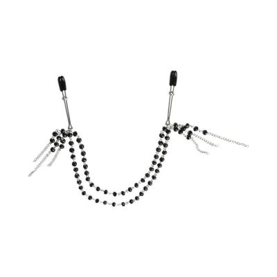 Sincerely Ss Black Jeweled Nipple Clips