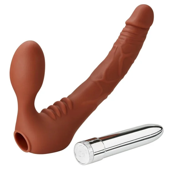 Realistic Vibrating Strapless Strap On Dildo