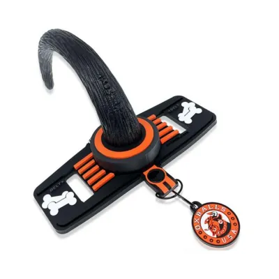 Oxballs Tail Handler Belt Strap With Pup Tail Silicone pvc Orange