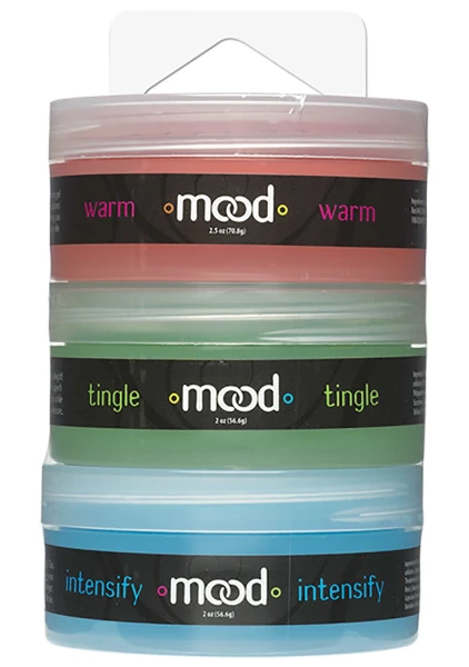 Mood Lube Kissble Foreplay Gels - 2 oz Asst. Flavors Pack of 3
