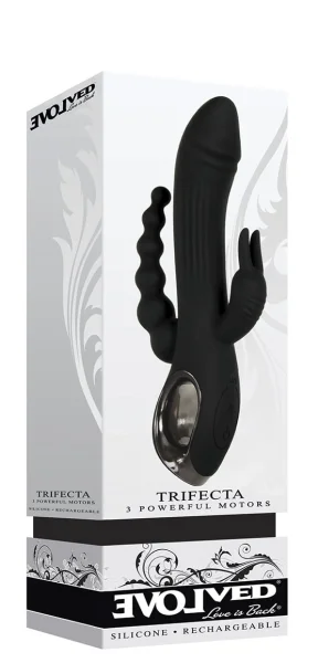 Silicone Rechargeable Trifecta Black