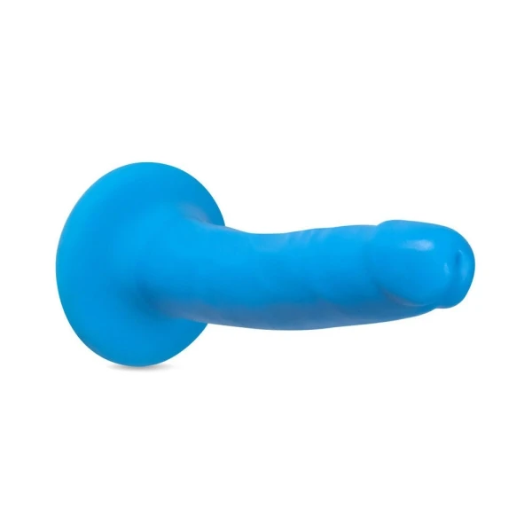 Neo Elite - 6-inch Silicone Dual-density Cock - Neon Blue